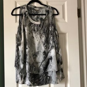 Sioni Printed Tank Top Blouse